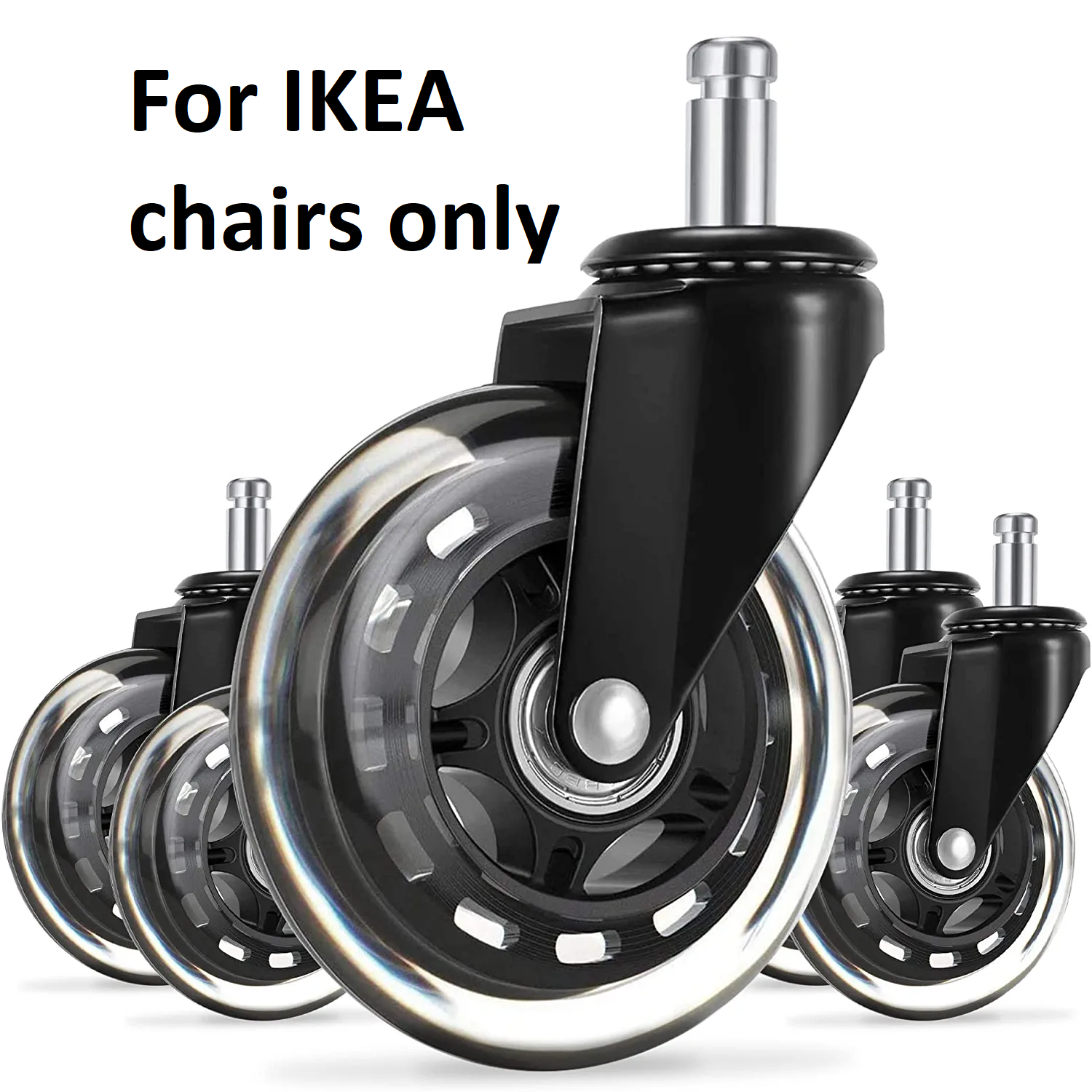 Biuro kėdės ratukai, 3 colių kėdės ratukai, IKEA kėdžių ratukai, ratukai biuro kėdei, kėdžių ratukai, IKEA kėdžių rateliai