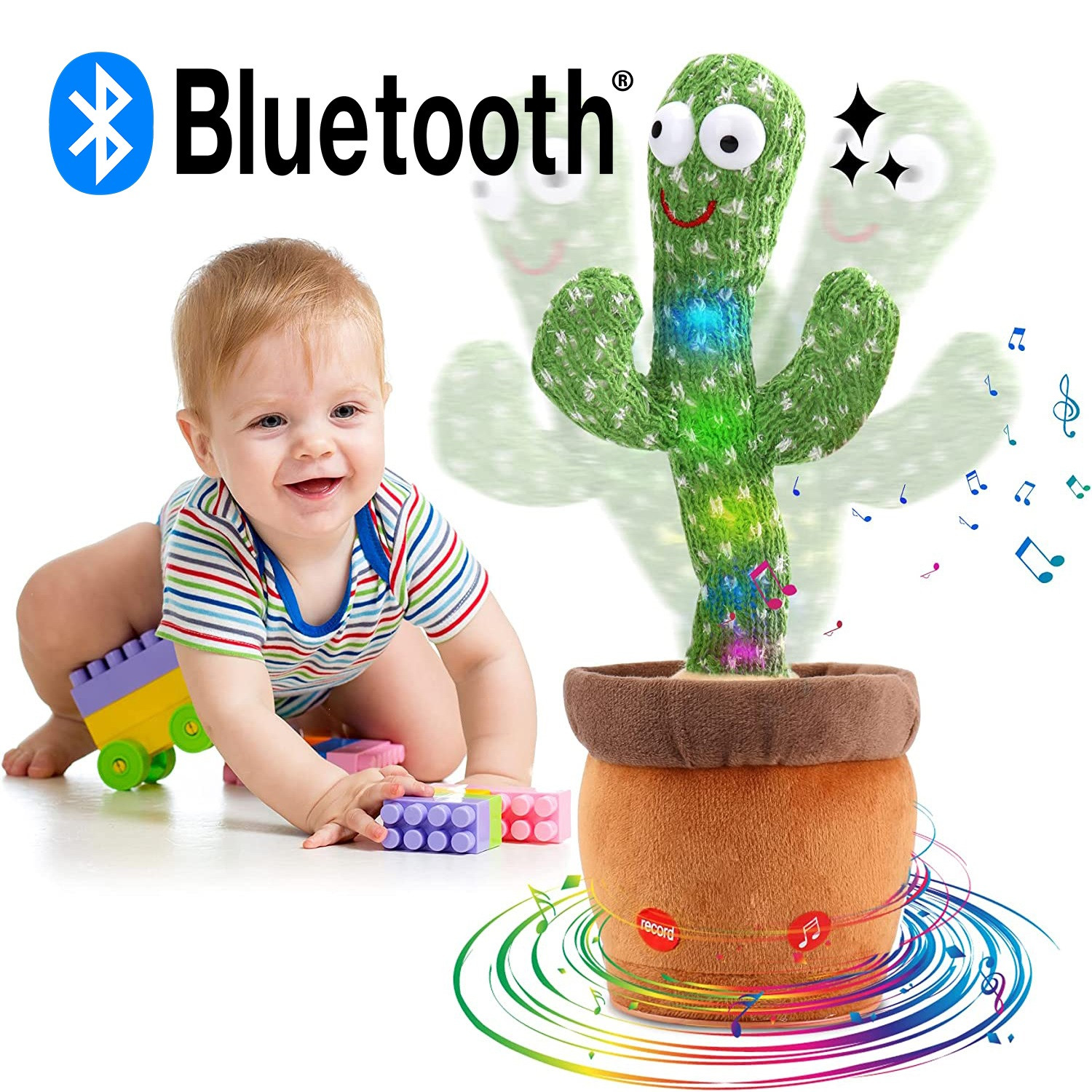 Šokantis kalbantis kaktuso žaislas, dainuojantis kaktusas su „Bluetooth“, šokantis kaktusas, kalbantis kaktusas, dainuojantis kalbantis kaktusas, kaktuso žaislas su „Bluetooth“