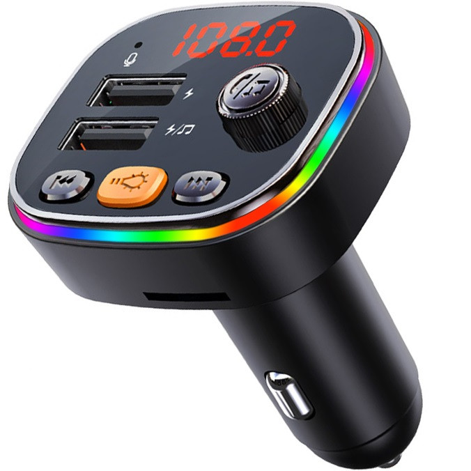 Bluetooth 5.0 FM siųstuvas, automobilinis FM moduliatorius, belaidis automobilinis garso adapteris, FM siųstuvas automobiliui, automobilio FM adapteris