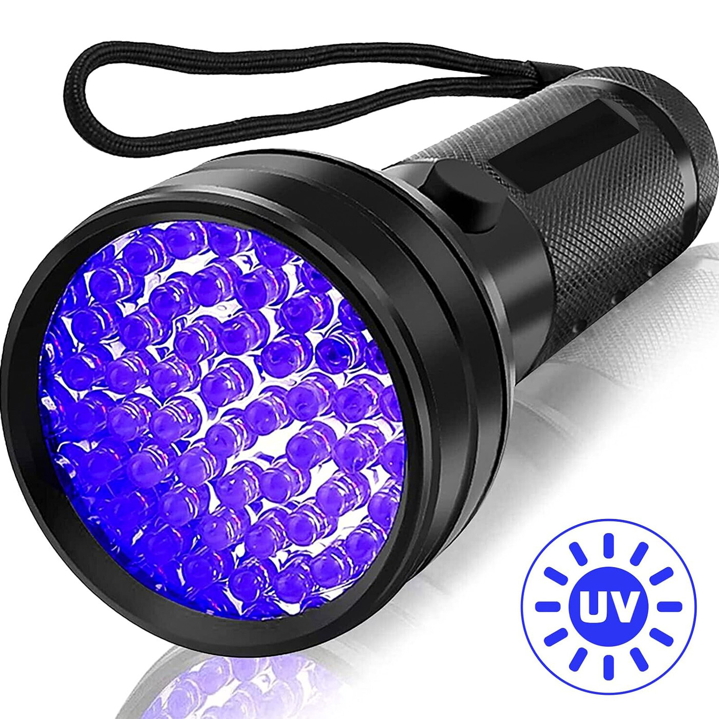 UV žibintuvėlis, 51 LED, ultravioletinis, UV lempa, ultravioletinis žibintuvėlis, UV LED žibintuvėlis