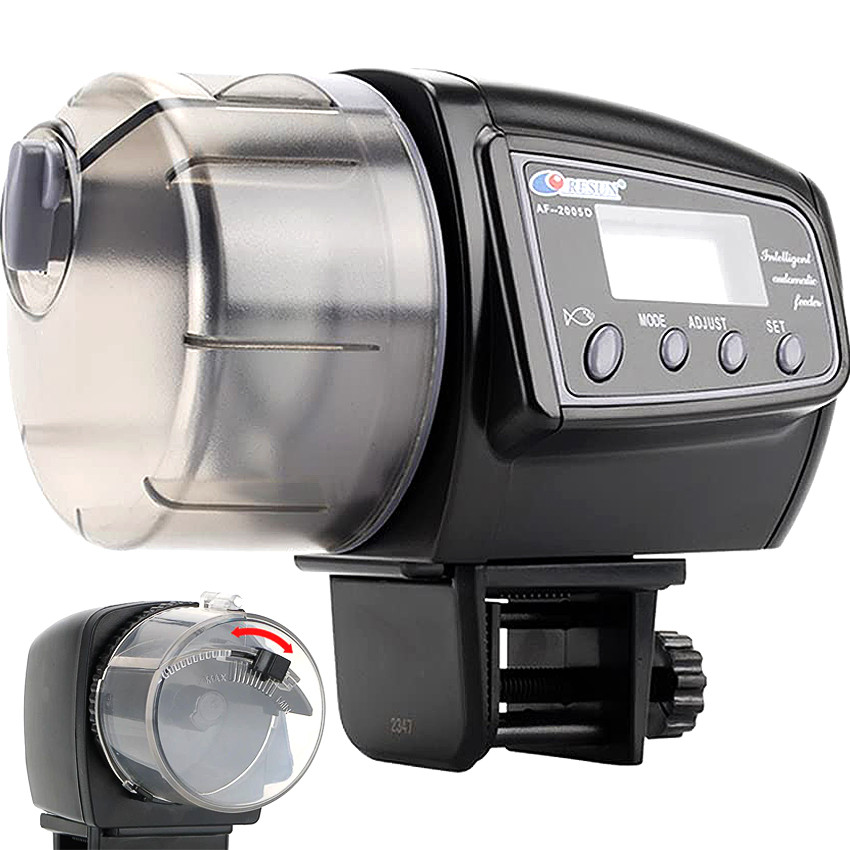 Automatinis žuvų šėriklis akvariumui 100 ml, automatinis žuvų maitinimo dozatorius akvariumui, žuvų lesinimo įrenginys akvariumui