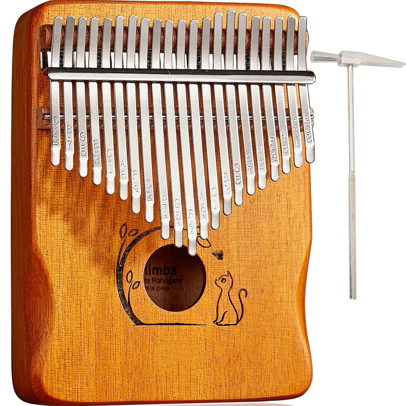 Kalimba nykščių pianinas 21 klavišas, kalimba instrumentas, medinis pirštų pianinas, nykštukinis pianinas, pirštinis pianinas, kalimbos pianinas