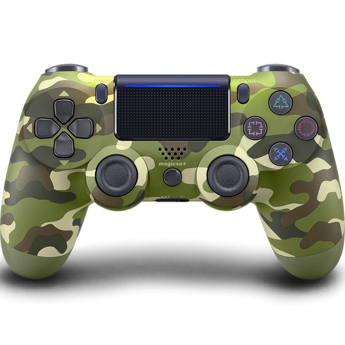 Belaidė žaidimų pultelio valdiklis, skirtas „PlayStation“, su jutikliniu valdymu, belaidis valdiklis, „Bluetooth“, kamufliažinis, žaidimų pultas, žaidimų valdiklis, pultelis žaidimams, valdymo pultelis