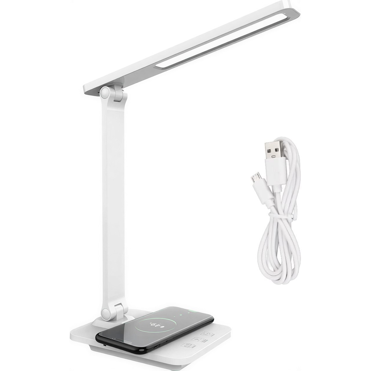 LED stalinė lempa su USB įkrovimu, LED stalinė lempa su įmontuotu įkrovikliu, LED darbo lempa, LED skaitymo lempa, USB stalinė lempa