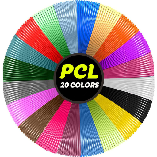PCL plastikas 3D pieštukui, 100 m, žemos temperatūros plastikas 3D pieštukams, PCL siūlas 3D rašikliui, 3D pieštuko plastikas, PCL medžiaga 3D pieštukui