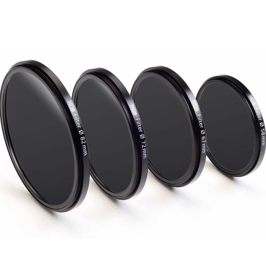 67mm ND8 filtras, neutraliojo tankio filtras ND8, 3 žingsnių ND filtras, 3 stopų ND8 filtras, ND8 šviesos slopinimo filtras