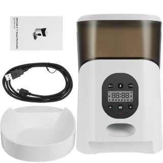 Automatinis 5 l naminių gyvūnų šėrytuvas, maisto dozatorius, gyvūnų šėrytuvas, automatinė ėdalo šėrykla