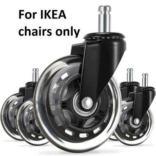 Biuro kėdės ratukai, 3 colių kėdės ratukai, IKEA kėdžių ratukai, ratukai biuro kėdei, kėdžių ratukai, IKEA kėdžių rateliai