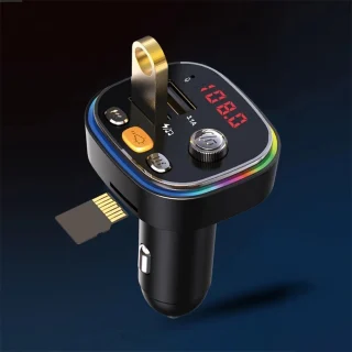Bluetooth 5.0 FM siųstuvas, automobilinis FM moduliatorius, belaidis automobilinis garso adapteris, FM siųstuvas automobiliui, automobilio FM adapteris 5