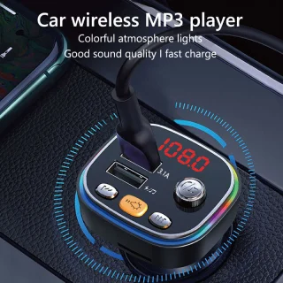 Bluetooth 5.0 FM siųstuvas, automobilinis FM moduliatorius, belaidis automobilinis garso adapteris, FM siųstuvas automobiliui, automobilio FM adapteris 3