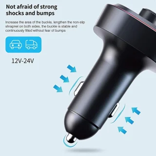 Bluetooth 5.0 FM siųstuvas, automobilinis FM moduliatorius, belaidis automobilinis garso adapteris, FM siųstuvas automobiliui, automobilio FM adapteris 9