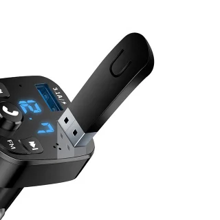 Bluetooth 5.0 automobilinis FM siųstuvas, FM moduliatorius, Bluetooth FM siųstuvas automobiliui, automobilinis Bluetooth adapteris su FM, Bluetooth FM moduliatorius automobiliui 3