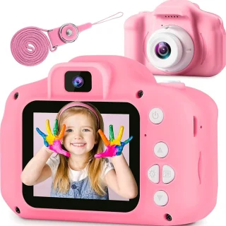 HD vaizdo vaikų rožinis fotoaparatas, vaikų skaitmeninis fotoaparatas, mini vaikų fotoaparatas, vaikų kamera, rožinė vaikų kamera
