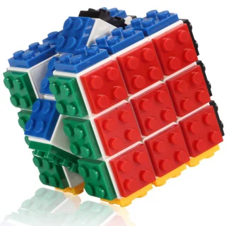3x3 lego magiškas Rubiko kubas, statymo greičio blokelių kubas, konstravimo kubas, greito sukimo kubas