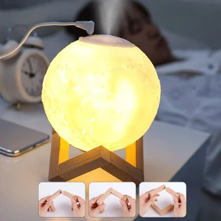 Mėnulio formos lempa oro drėkintuvas, aromato difuzorius drėkintuvas, LED naktinė lemputė drėkintuvas, mėnulio lemputė drėkintuvas, aromatinis oro drėkintuvas, LED mėnulio naktinė lempa 7