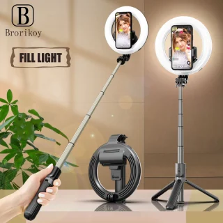 LED žiedinė lempa asmenukėms su trikojį lazda, 16 cm žiedinė lempa, trikojis su lempute, žiedinė šviesa, asmenukių lazda su žiedine lempa 3