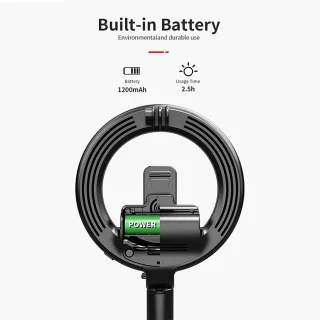 LED žiedinė lempa asmenukėms su trikojį lazda, 16 cm žiedinė lempa, trikojis su lempute, žiedinė šviesa, asmenukių lazda su žiedine lempa 8