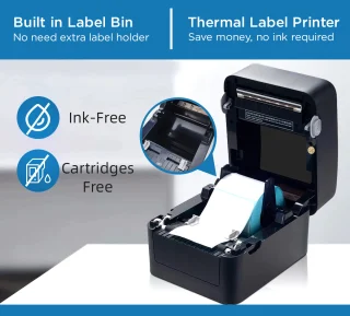 Terminis etikečių ir lipdukų spausdintuvas 108 mm, Xprinter XP-420BX, terminis etikečių spausdintuvas, terminių lipdukų spausdintuvas, etikečių ir lipdukų spausdintuvas 3