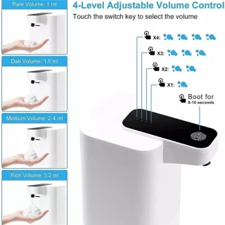 Elektrinis muilo dozatorius, automatinis muilo dozatorius 400 ml, bekontaktis muilo dozatorius, elektroninis muilo dozatorius 5