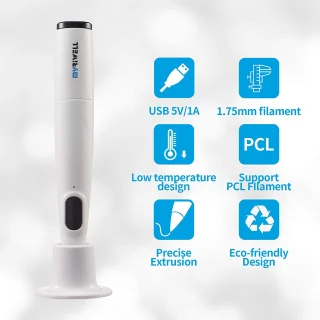 3D spausdinimo rašiklis, 3D tušinukas, 3D piešimo rašiklis, 3D pieštukas, 3D rašiklis su 5 m PCL gija 5