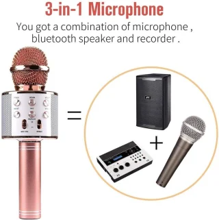Belaidis rožinis karaokės mikrofonas, vaikų karaokės mikrofonas, „Bluetooth“ karaokės mikrofonas, belaidis mikrofonas vaikams, karaokės mikrofonas vaikams, rožinis mikrofonas karaokei 7