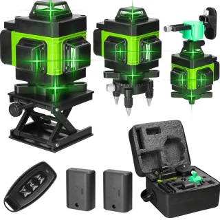 Žalias lazerinis nivelyras 16X, 4D lazerinis nivelyras, kryžminis linijinis lazerinis nivelyras, lazerinis lygio matuoklis, lazerinis kryžminis nivelyras