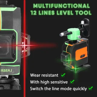 16 linijų lazerinis nivelyras, lazerinis nivelyras 4D, žalias raudonas lazerinis nivelyras, lazerinis lygis, linijinis lazerinis nivelyras 2