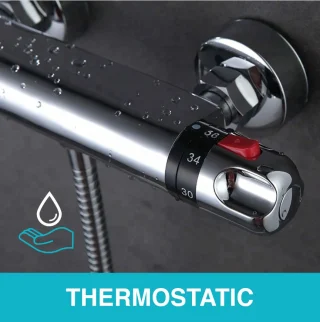 Termostatinis dušo vožtuvas su apatiniu išėjimu, paslėptas dušo maišytuvas, dušo maišytuvo vožtuvas, dušo termostatinis maišytuvas, termostatinis maišytuvas dušui, dušo vandens maišytuvas 2