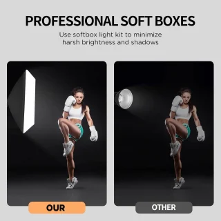 Softbox apšvietimo rinkinys 235 cm, softbox šviesa 2 vnt./komplektas, studijinis apšvietimo rinkinys, softboksų rinkinys, softbox lempos komplektas, studijinės šviesos rinkinys 4