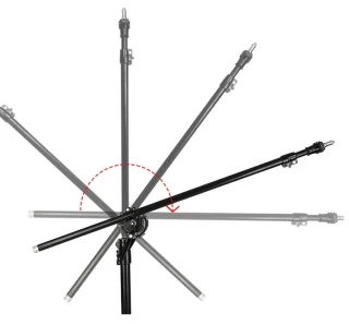Trikojis fotografavimui nuo lubų, trikojis stovas lempai, trikojis kamerai 123‑380 cm, lubų trikojis, lubų stovas, trikojis laikiklis kamerai, trikojis laikiklis lempai 4