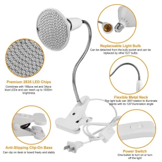 LED augalų auginimo lempa 20W, augalų lempa, lempa augalams, LED lempa augalams, LED augalų šviestuvas, LED fitolempa 6