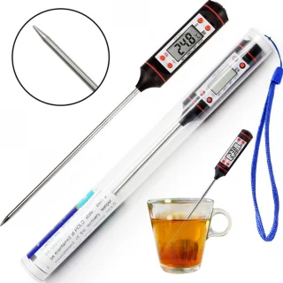 Skaitmeninis maisto mėsos termometras, 15 cm zondo termometras, maisto ruošimo termometras, virtuvinis termometras, maisto termometras, zondinis maisto termometras