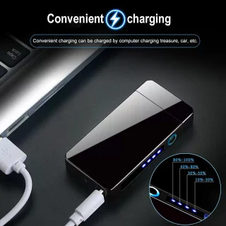 Elektrinis plazminis juodas žiebtuvėlis, USB įkraunamas žiebtuvėlis, bekurpelnis žiebtuvėlis, elektrinis USB žiebtuvėlis, plazminis žiebtuvėlis, liepsnos neturintis žiebtuvėlis 4