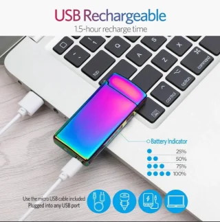 Elektrinis plazminis žiebtuvėlis violetinis, USB įkraunamas žiebtuvėlis, bekaminis žiebtuvėlis, elektrinis žiebtuvėlis, plazminis žiebtuvėlis 4