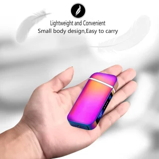 Elektrinis plazminis žiebtuvėlis violetinis, USB įkraunamas žiebtuvėlis, bekaminis žiebtuvėlis, elektrinis žiebtuvėlis, plazminis žiebtuvėlis 5