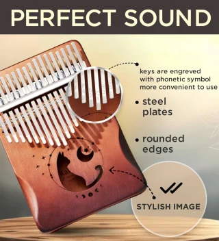 Kalimba nykščių pianinas 17 klavišų, kalimba instrumentas, medinis pirštų pianinas, nykščių muzikinis instrumentas, pirštų klavišinis instrumentas 3