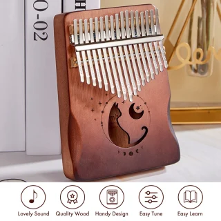 Kalimba nykščių pianinas 17 klavišų, kalimba instrumentas, medinis pirštų pianinas, nykščių muzikinis instrumentas, pirštų klavišinis instrumentas 5