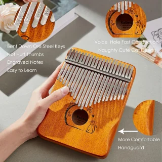 Kalimba nykščių pianinas 21 klavišas, kalimba instrumentas, medinis pirštų pianinas, nykštukinis pianinas, pirštinis pianinas, kalimbos pianinas 2