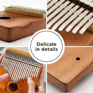 Kalimba nykščių pianinas 21 klavišas, kalimba instrumentas, medinis pirštų pianinas, nykštukinis pianinas, pirštinis pianinas, kalimbos pianinas 3