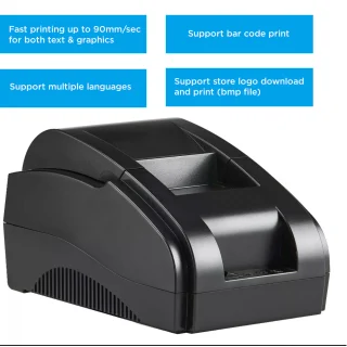 Kvito spausdintuvas 58 mm, USB terminis kvitų spausdintuvas, POS bilietų spausdintuvas, kvitų printeris, čekio spausdintuvas, termospasdis, POS kvitų printeris 3