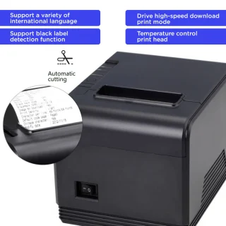 80 mm kvitų spausdintuvas su kasos stalčiaus jungtimi, USB terminis kvitų spausdintuvas, POS čekio spausdintuvas, 80 mm terminis kvitų spausdintuvas, USB kvitų spausdintuvas, POS kvitų spausdintuvas 3
