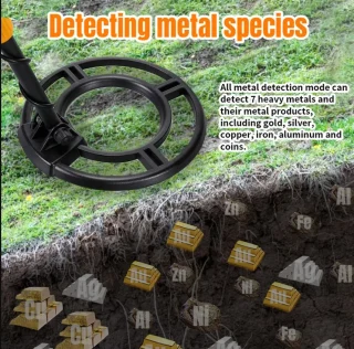 Metalo detektorius, monetų paieškos detektorius, lobių paieškos detektorius, didelis Pro detektorius, monetų ieškiklis, metalo ieškiklis, lobio ieškiklis 2