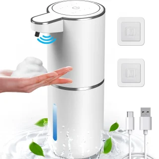 Automatinis muilo dozatorius 380 ml, infraraudonųjų spindulių sensoriaus muilo dozatorius, bekontaktis muilo dozatorius, sensorius muilo dozatorius