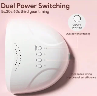 Nagų lempa 48W su laikmačiu, nagų džiovintuvo lempa, UV LED nagų lempa, gelio nagų lempa, nagų džiovintuvas, UV lempa nagams, LED lempa nagams 4