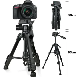 Mini fotoaparato trikojis 31–63 cm, reguliuojamas mini trikojis, mažas fotoaparato stovas