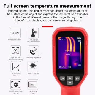 Rankinis termovizorius 120x90, -20–400 °C, termovizorinė kamera, infraraudonųjų spindulių kamera, termovizinė kamera, šiluminė kamera 3