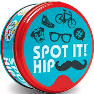 „Spot it“ kortų atitikimo žaidimas su 55 kortomis, nešiojamas metalinis dėklas, šeimos linksmybės, greitas stebėjimo ir reakcijos vakarėlio žaidimas, kortų žaidimas, kortelių žaidimas, stebėjimo žaidimas, reakcijos žaidimas