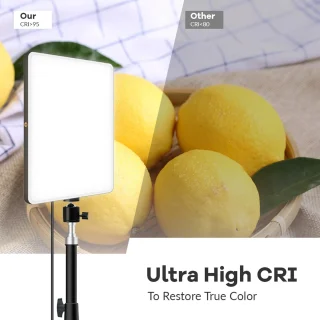 50W LED studijinės panelės apšvietimo rinkinys su reguliuojamu trikoju, nuotolinio valdymo pultu, 720 LED, 2500K–7500K reguliuojamu ryškumu fotografijai ir vaizdo įrašams, LED panelės šviestuvas, studijinė LED lempa, LED šviesos panelė, LED apšvietimo panelė, LED šviesos lempa fotografijai, studijinis LED apšvietimas 3