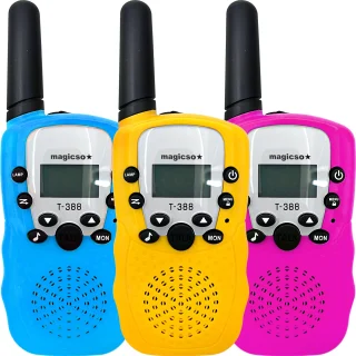 Ilgo nuotolio racijų rinkinys 3 vnt. su LCD ekranu, racija, racijos, nešiojama racija