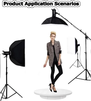 60 cm sunkioms apkrovoms skirta besisukanti stovelio platforma, 100 kg apkrova, tolygus tylus veikimas, reguliuojamas sukimosi greitis, besisukanti platforma, sukamoji platforma, pasukama platforma, besisukantis stovas, besisukantis pagrindas 6